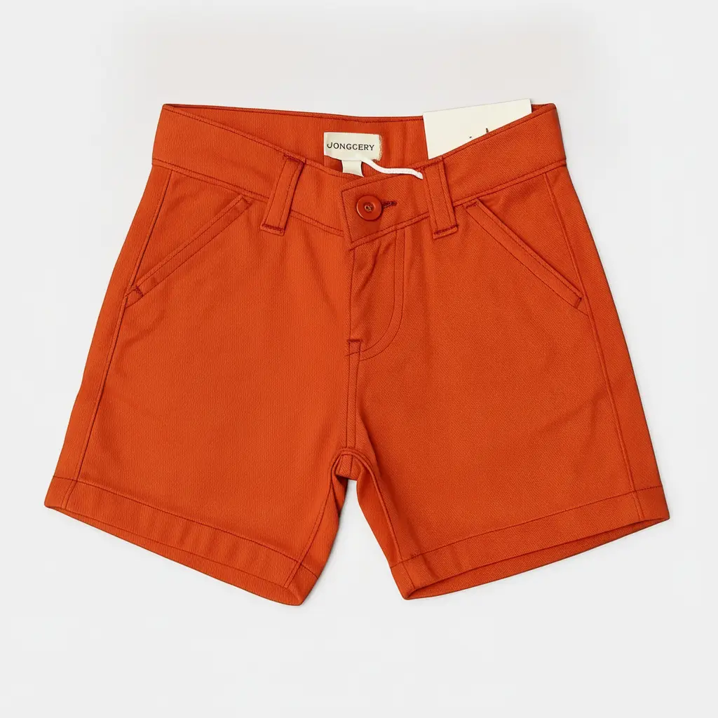 AI Generated Hopscotch Cotton Shorts Flat-Lay