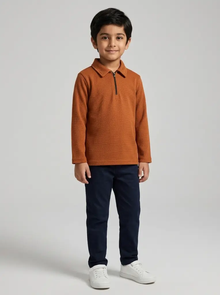 AI Generated 6-Year-Old Child Model in Minnie Minors Thermal TShirt