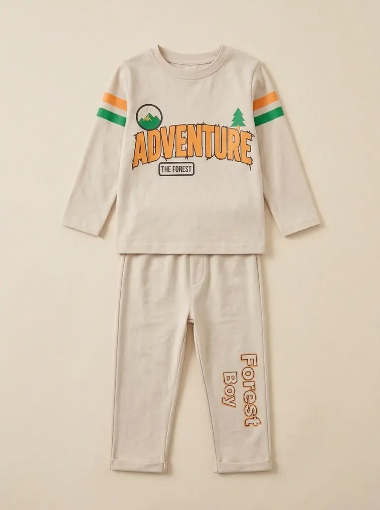 AI Generated Minnie Tinnie Adventure Co-Ord Set Flat Lay - Straight Leg