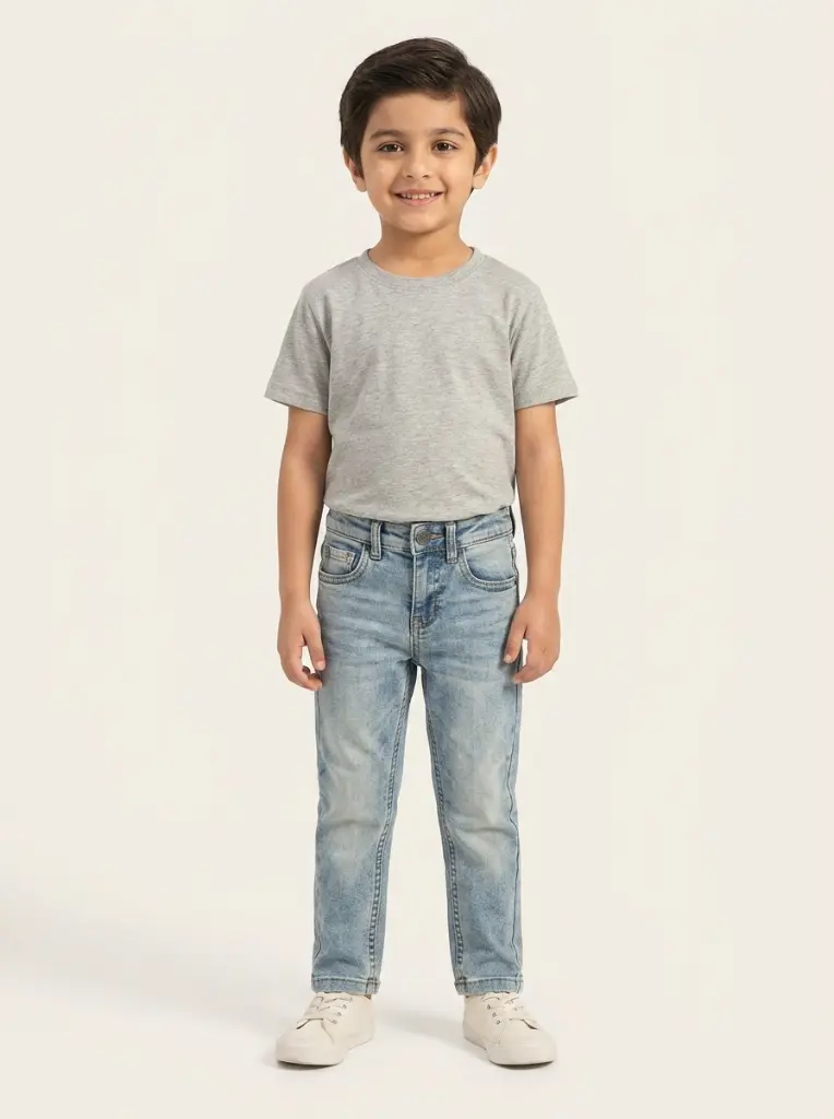 AI Generated Elo Boys Lightblue Jeans Model Shot
