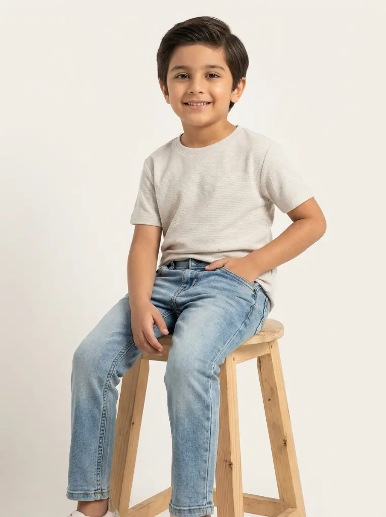AI Generated Elo Boys Lightblue Jeans Model New Pose