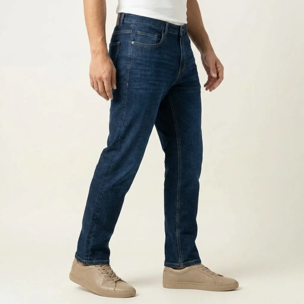 AI Generated Carom Men Blue Jeans - Alternative Model Pose