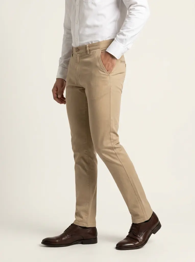 AI Generated Carom Men Skin Pant Side Profile Studio Shot