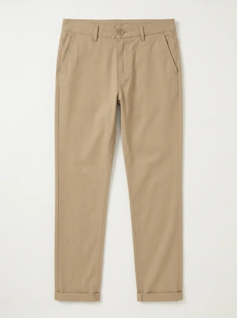 AI Generated Carom Men Skin Pant Flat Lay Studio Shot