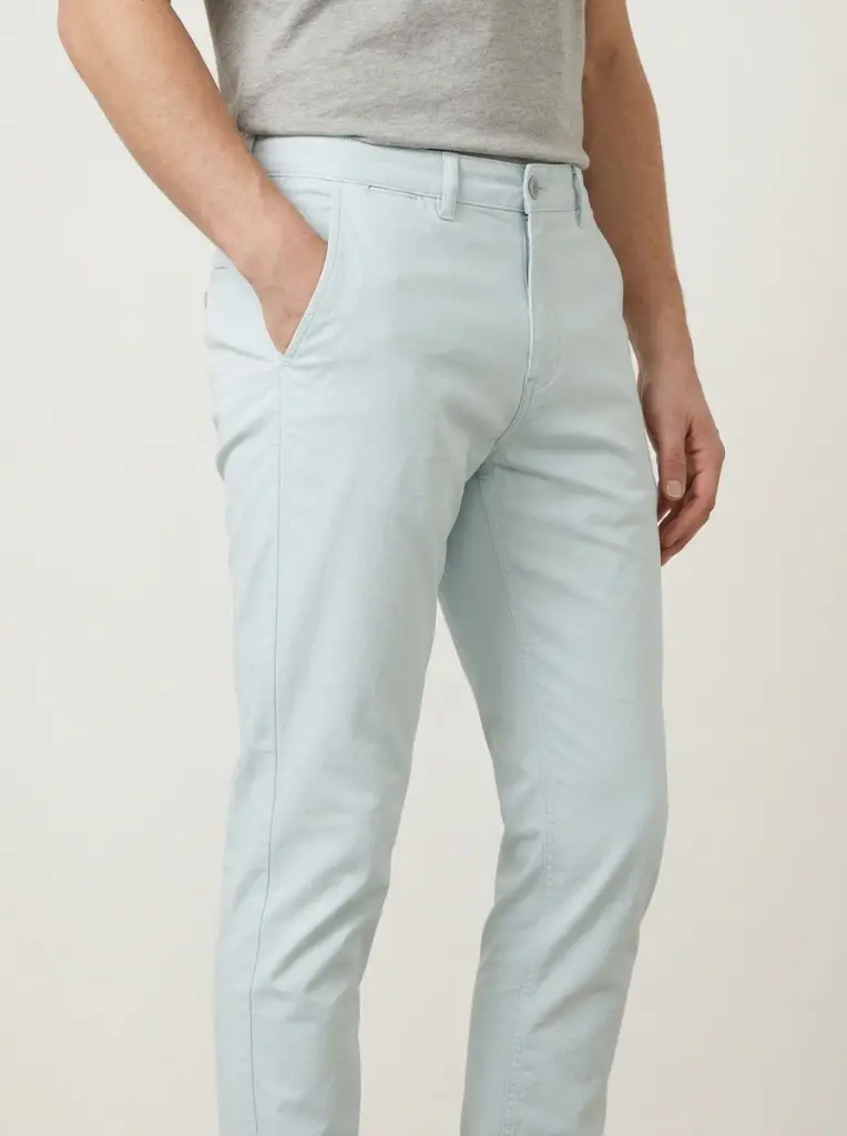 AI Generated Carom Men light SkyBlue Pant - Side Pose Model Shot