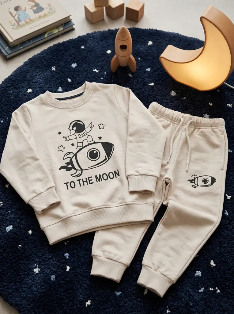 AI Generated Minnie Tinnie Boys Moon Co-Ord Set - Lifestyle Shot