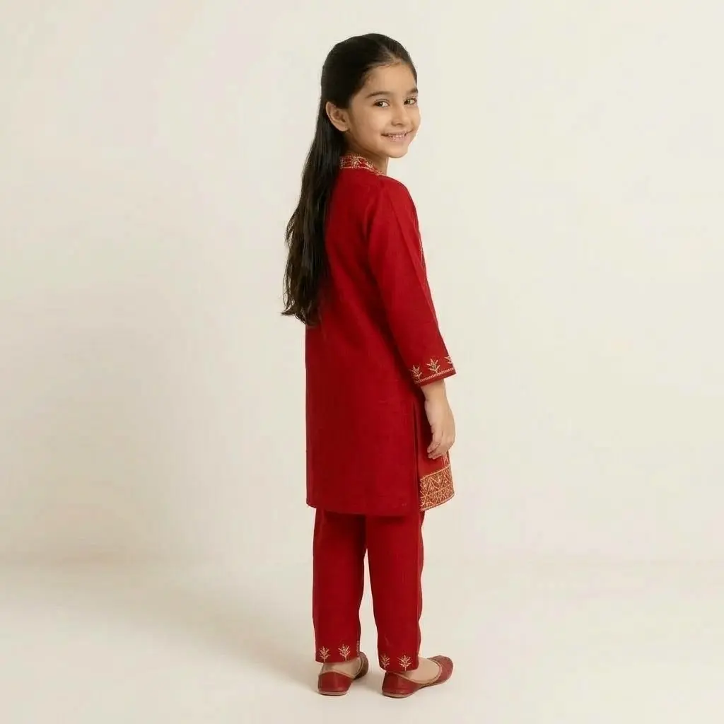 AI Generated Eye Kandy Red Fancy Dress - Third Pose