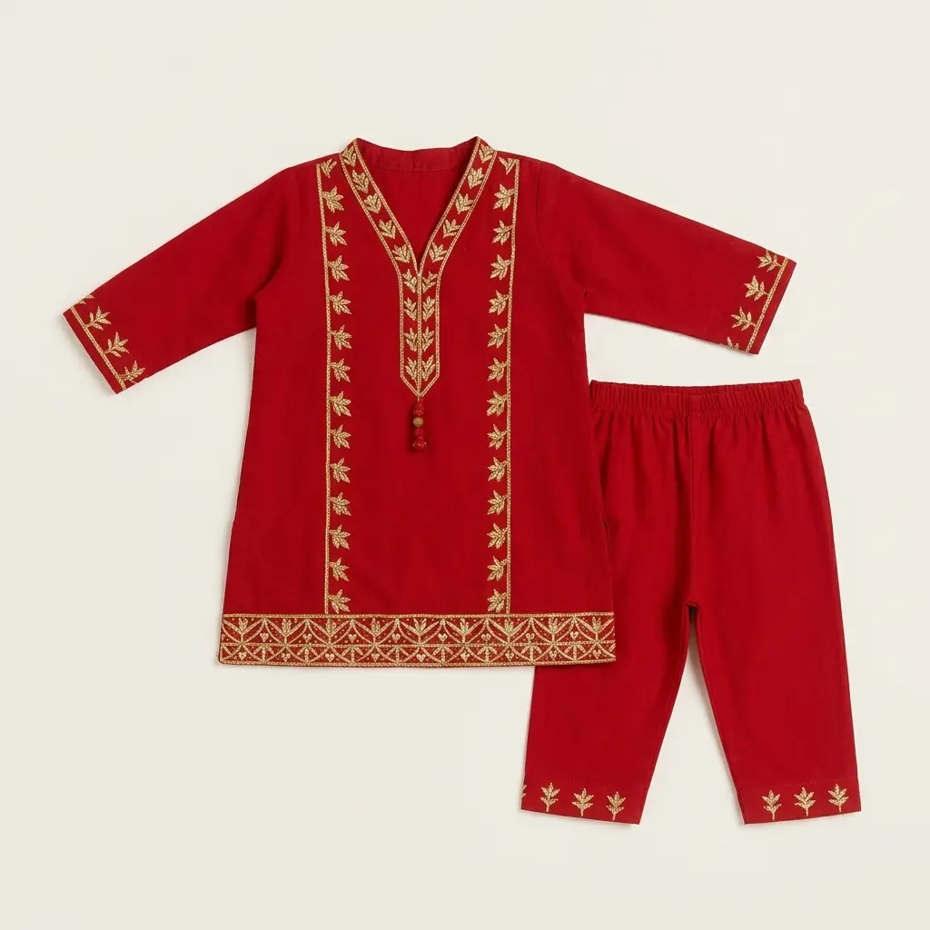 AI Generated Eye Kandy Red Fancy Dress Flat Lay