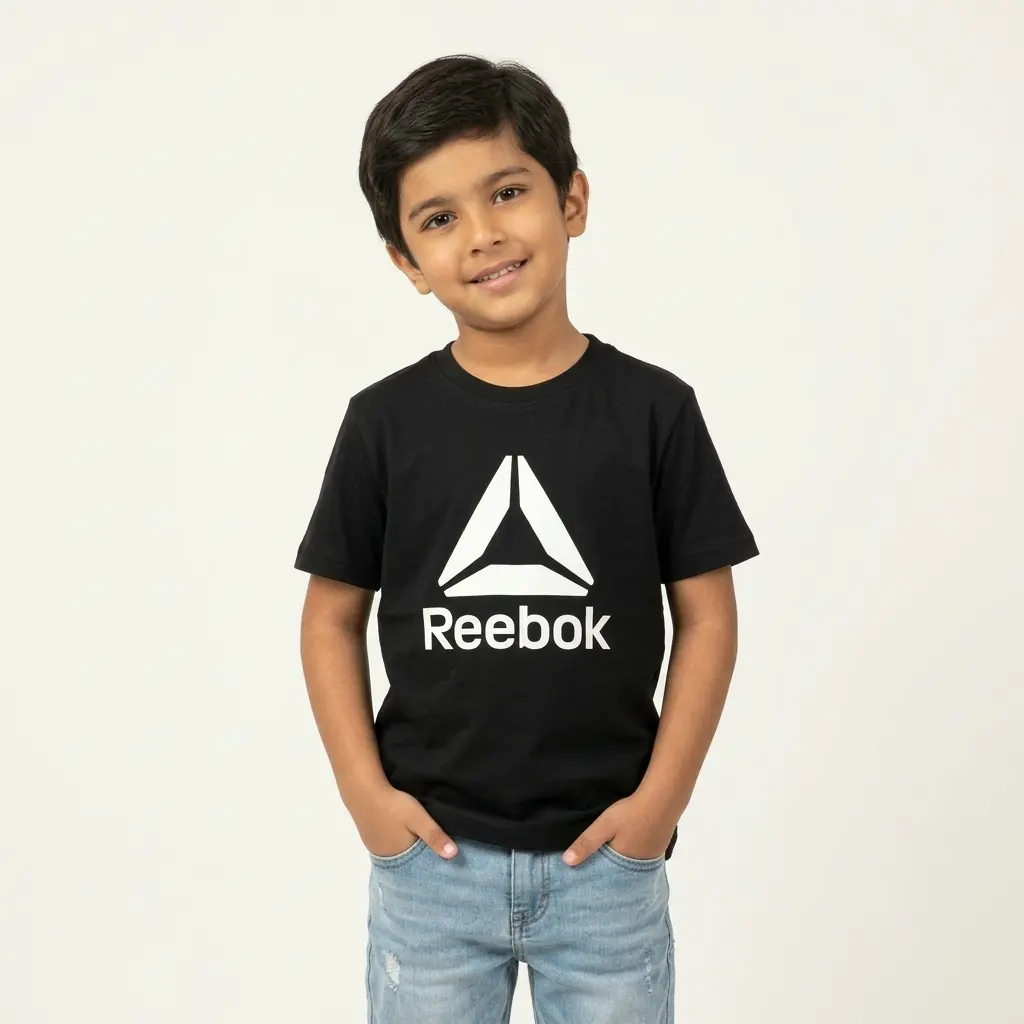 AI Generated Reebok Black T-Shirt - Alternative Pose