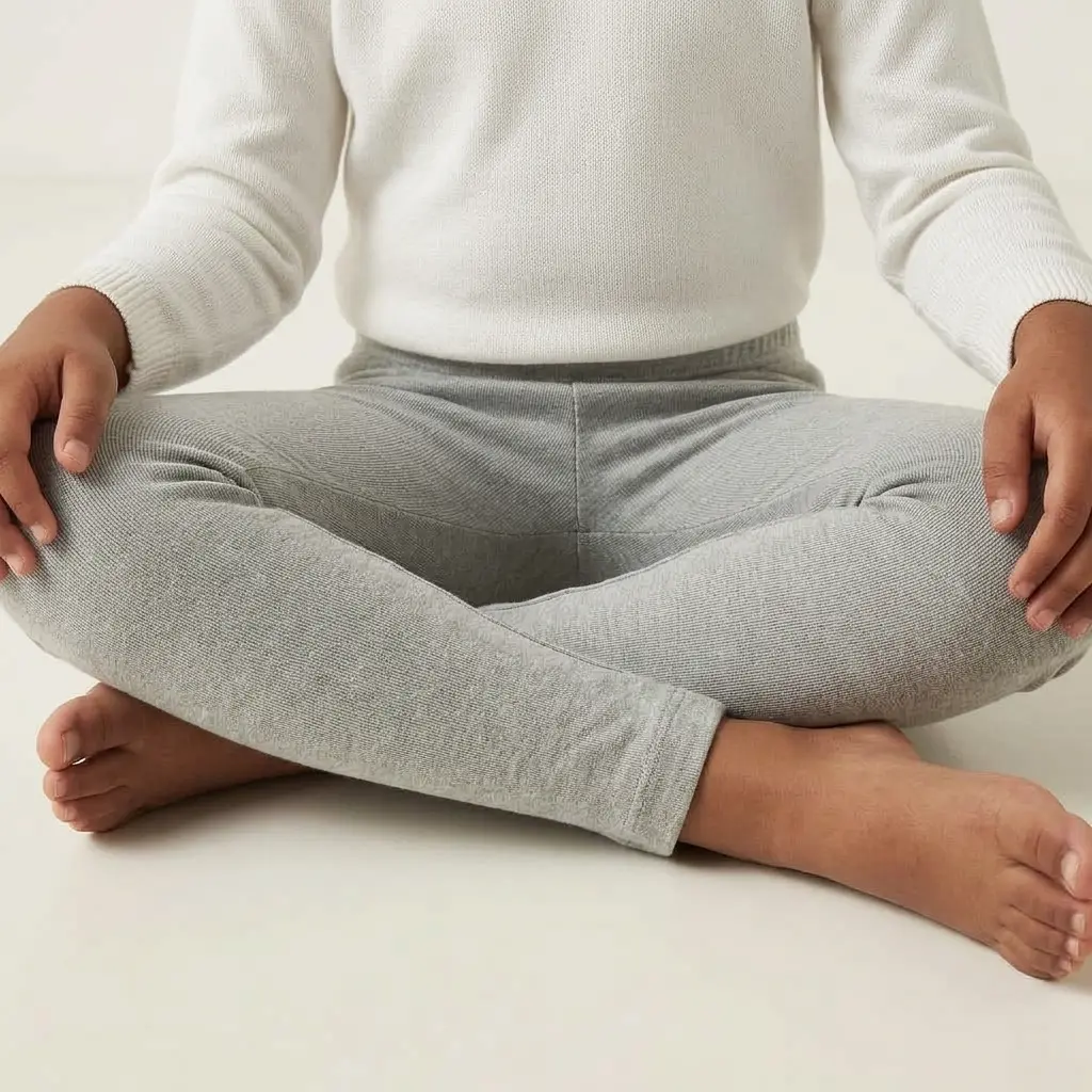 AI Generated Summer Grey Tights Sitting Pose