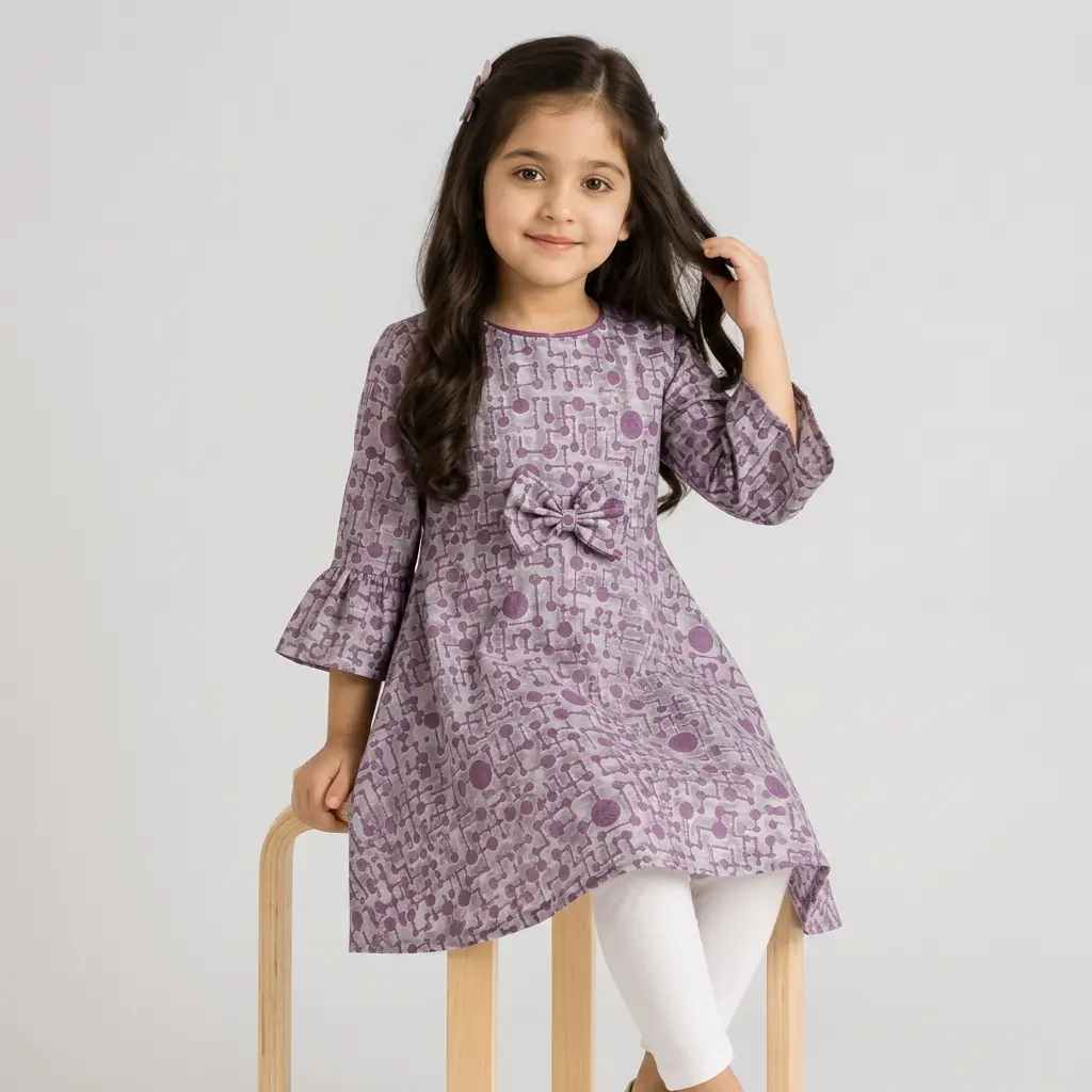 AI Generated Minnie Minors Purpal Frock - Alternative Pose