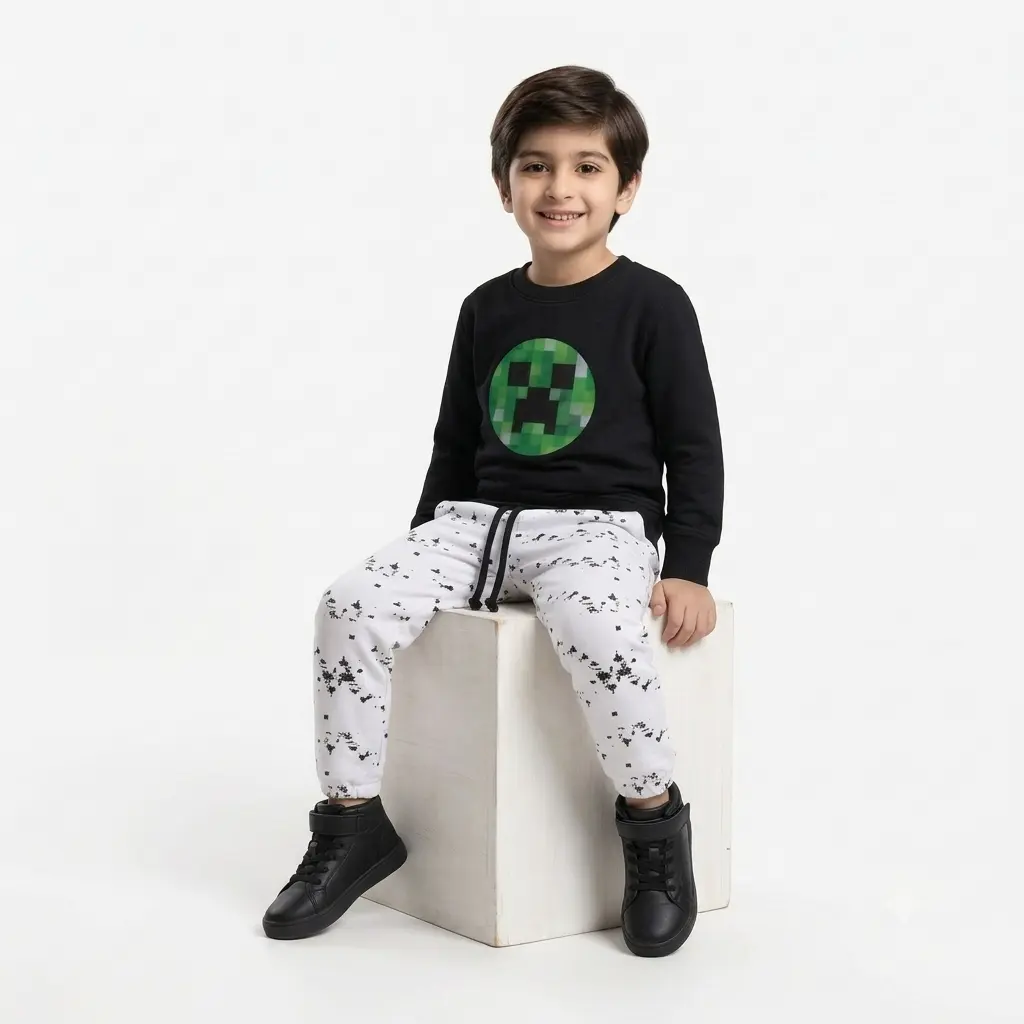 AI Generated Minne Minors Black & White Co-Ord Set - New Pose