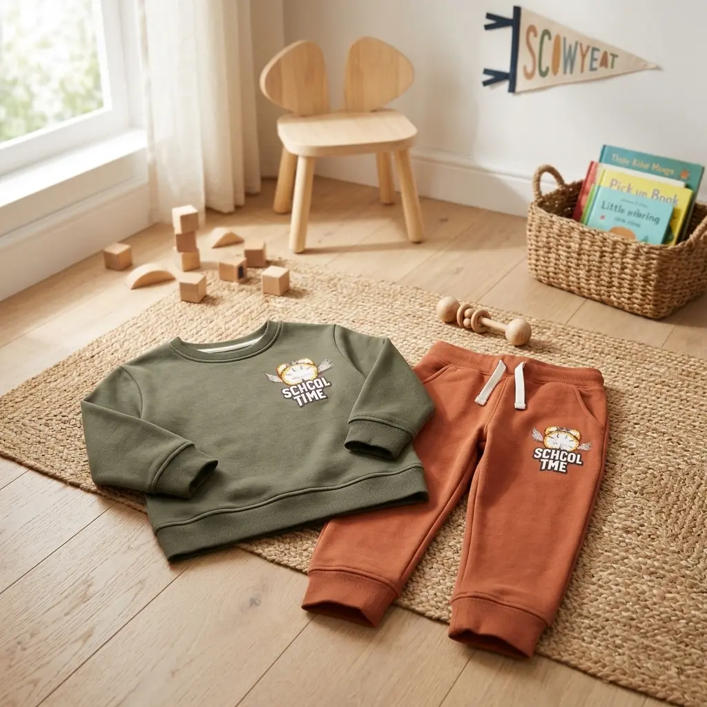 AI Generated Minnie Tinnie Boys GRN Co-Ord Set Lifestyle Shot