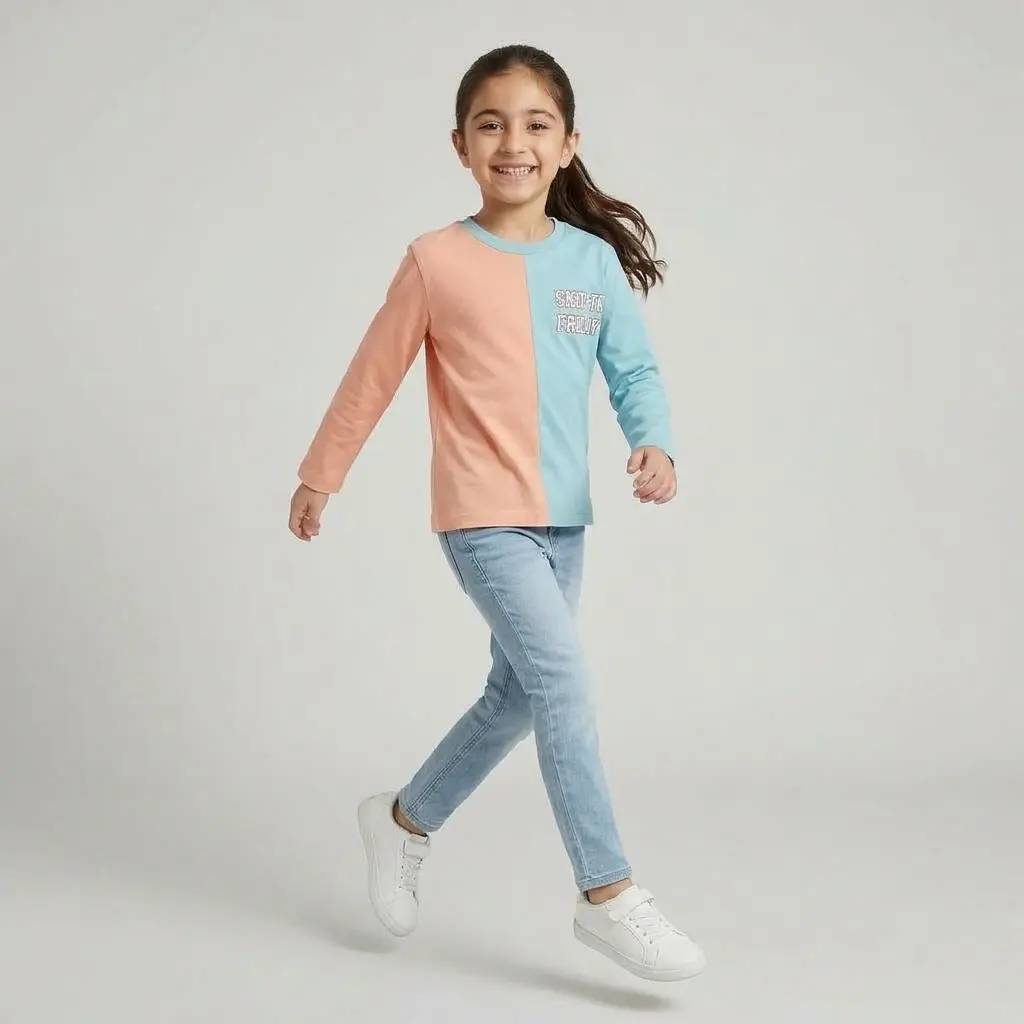 AI Generated RollOver Half N Half Tee - New Pose