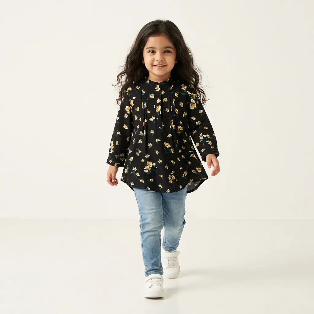 AI Generated Imported Cotray Black Skin Top - Walking Style