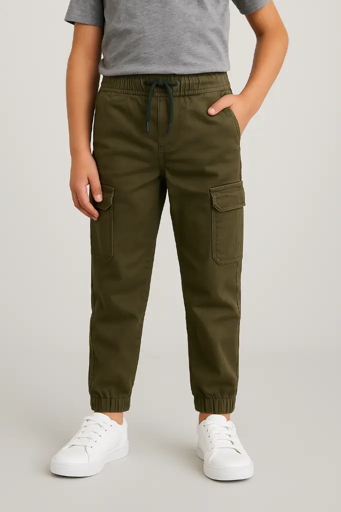 20250424_1848_Boys' Cargo Pants_remix_01jsm0tpjefyg87fc9a9tngwkm.webp