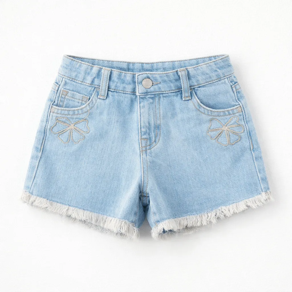 Bacha Party Girls IceBlue EMB Shorts