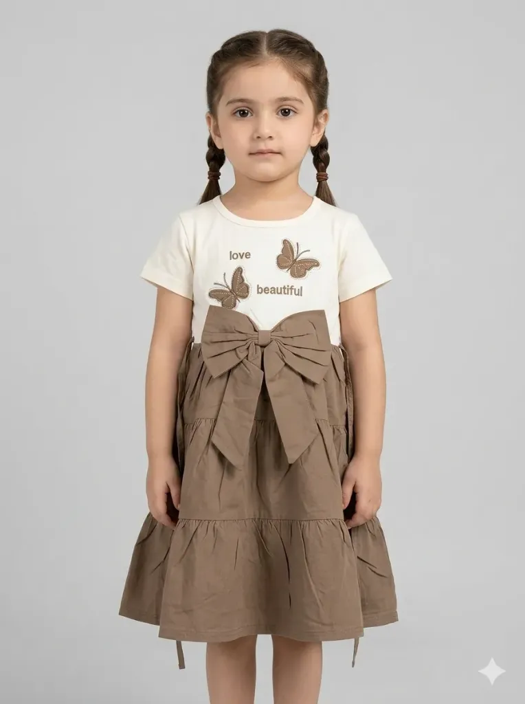 Imported Brown Frock (3-4Y)