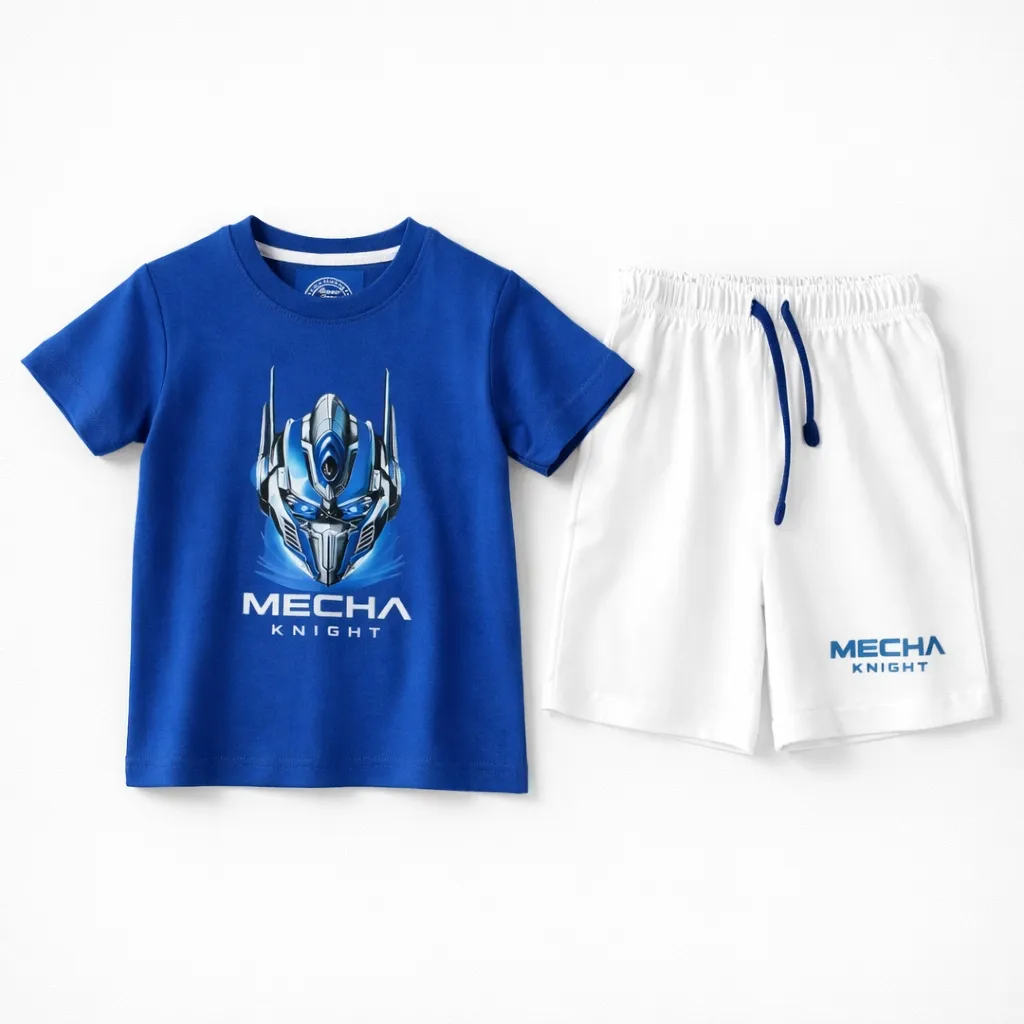 Minnie Tinnie Boys BlueWhite Co-Ord Set