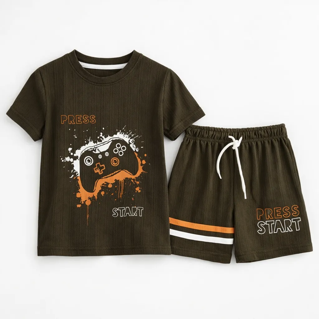 Minnie Tinnie Boys Olive Co-Ord Set (2-3Y)