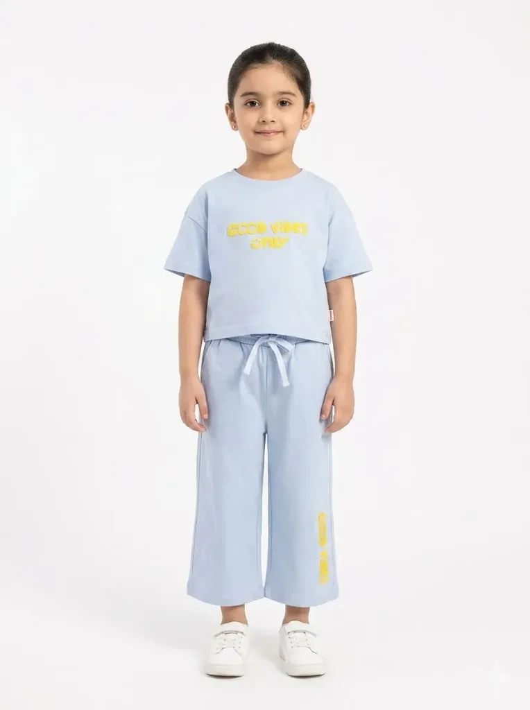 RollOver Girls Skyblue Trouser