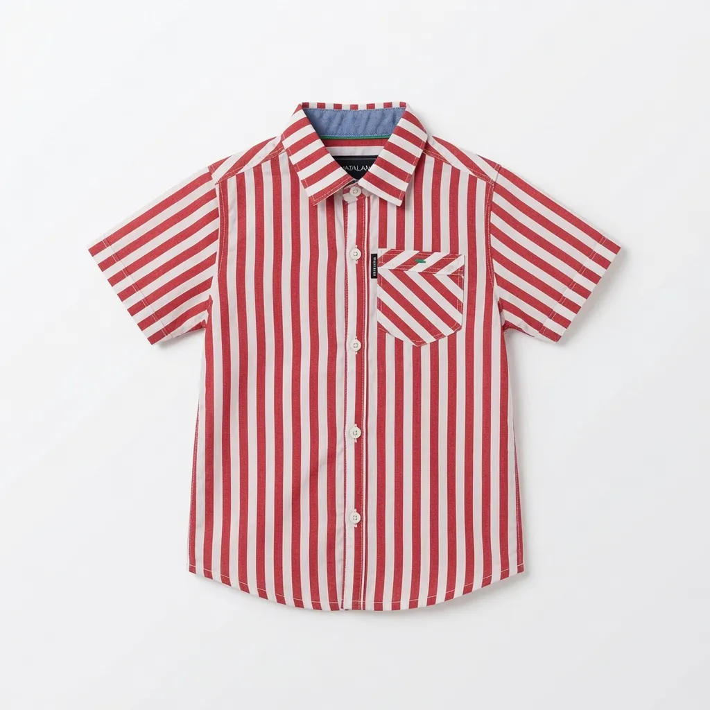 RollOver Boys Red&White Casual Shirt (2Y)