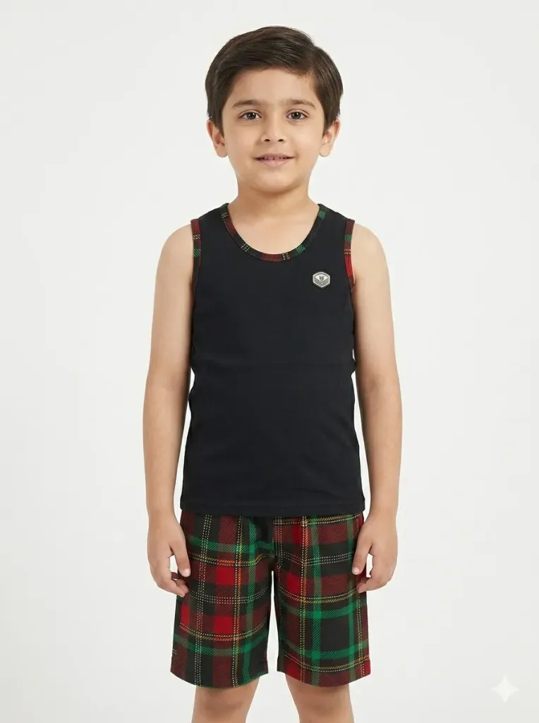 Leasureclub Boys Sando Co-Ord Set (9-12M)