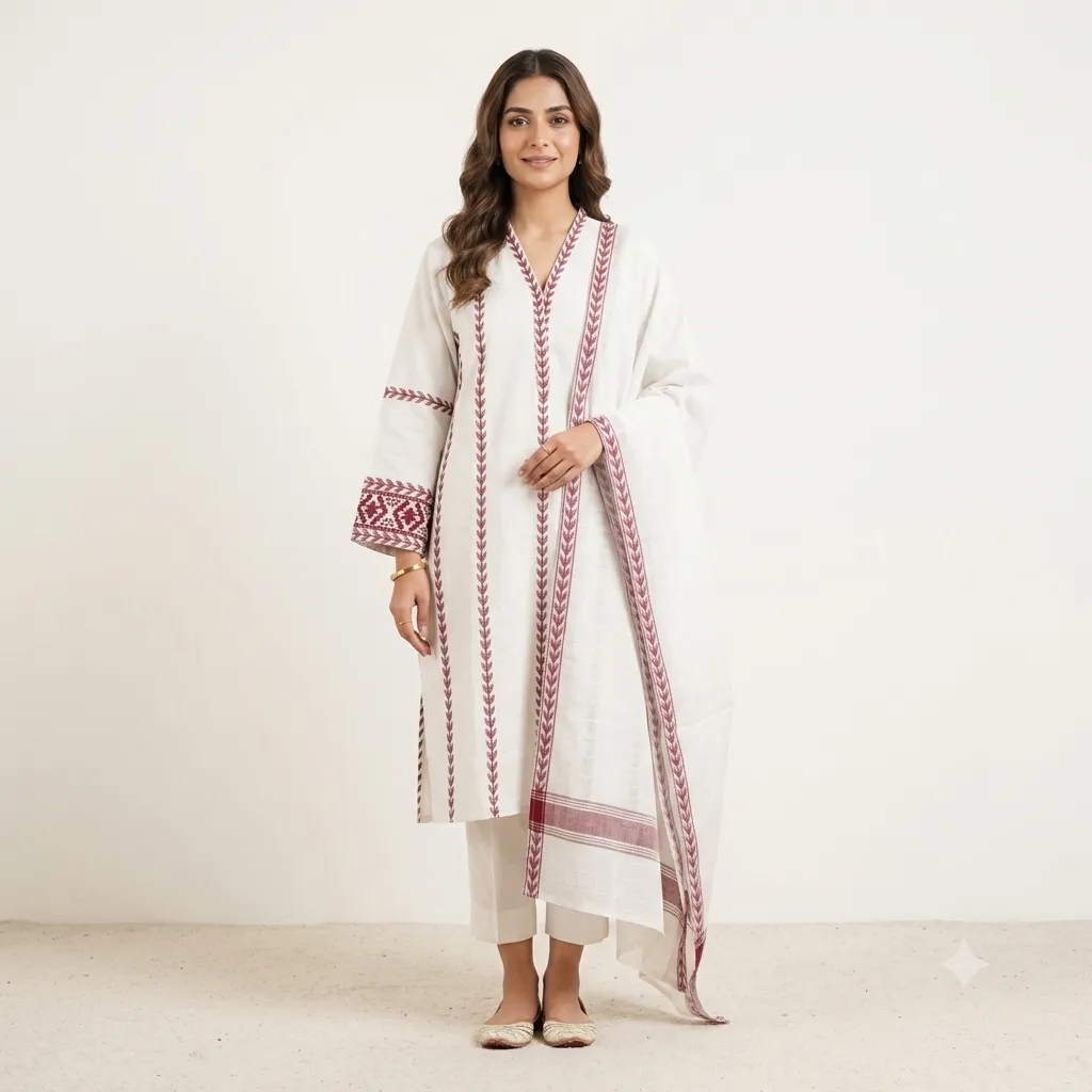 Alkaram Offwhite Embroidered 2PC (12)