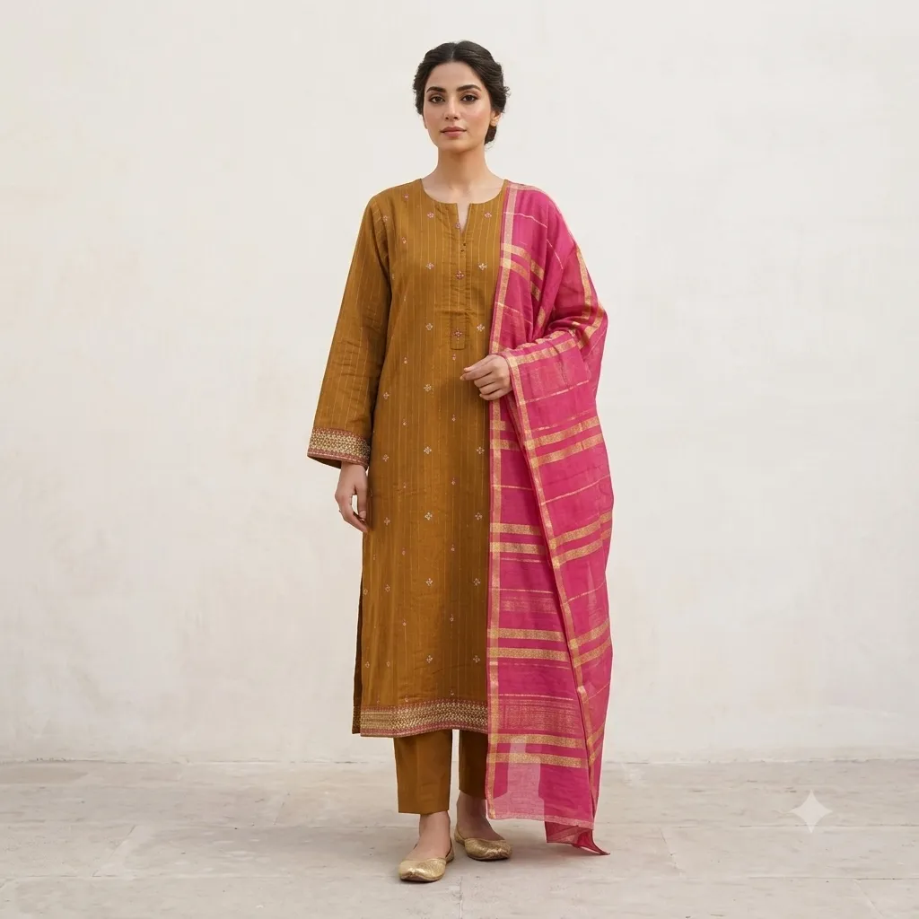 Alkaram Brown 2pc