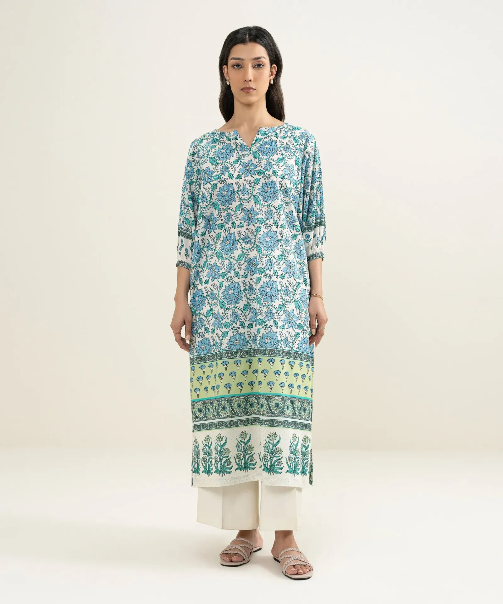 Sapphire Printed Lawn Shirt