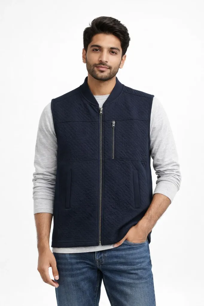 Men Sleeveless Zipper (S)