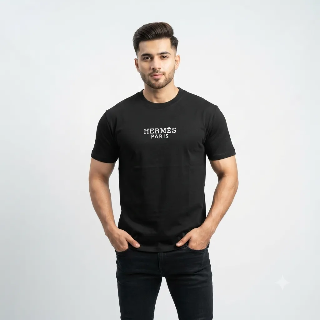 Men Hermes Black Tshirt (S)