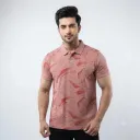 Men Printed Teapink Polo