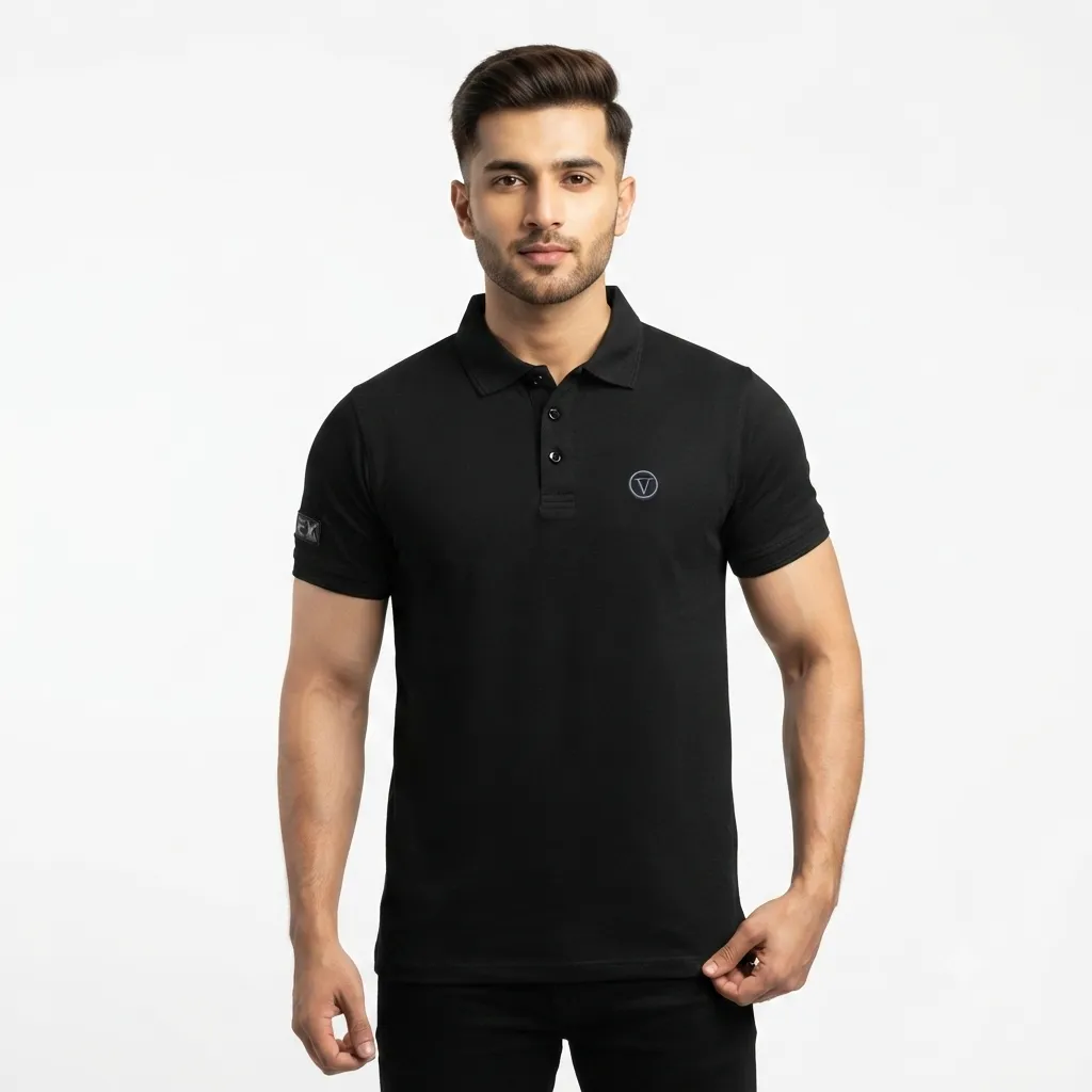 Men Vogue Black Polo