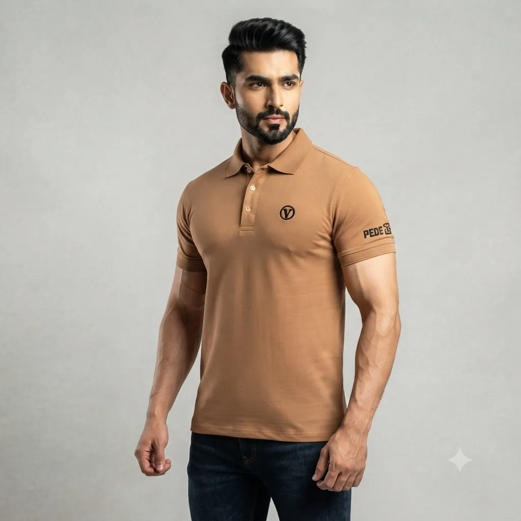 Men Vogue Brown Polo (M)