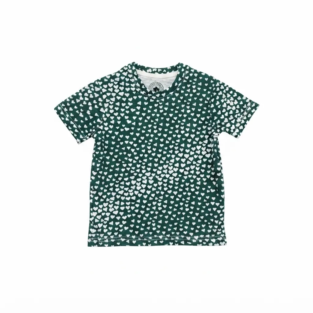 Minnie Minors Girls Green Heart Tshirt (24-36M)