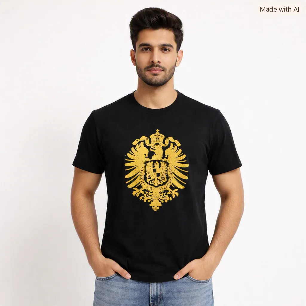 Men Black Printed Tshirt