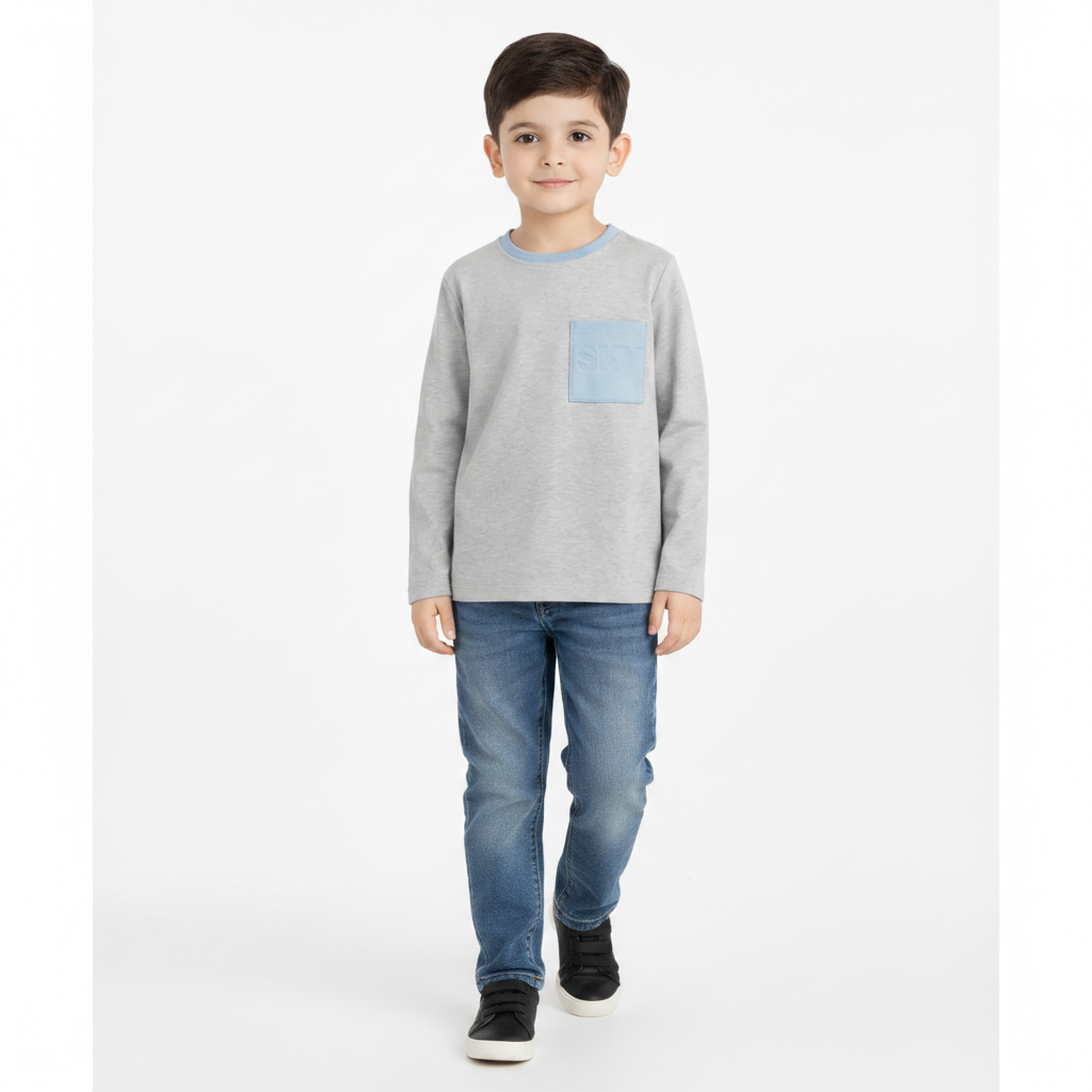 Minnie Minors Boys GreyBlue Tshirt