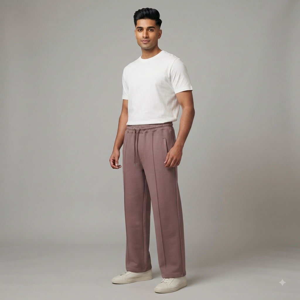 Men Mahroon Terry Trouser (M)