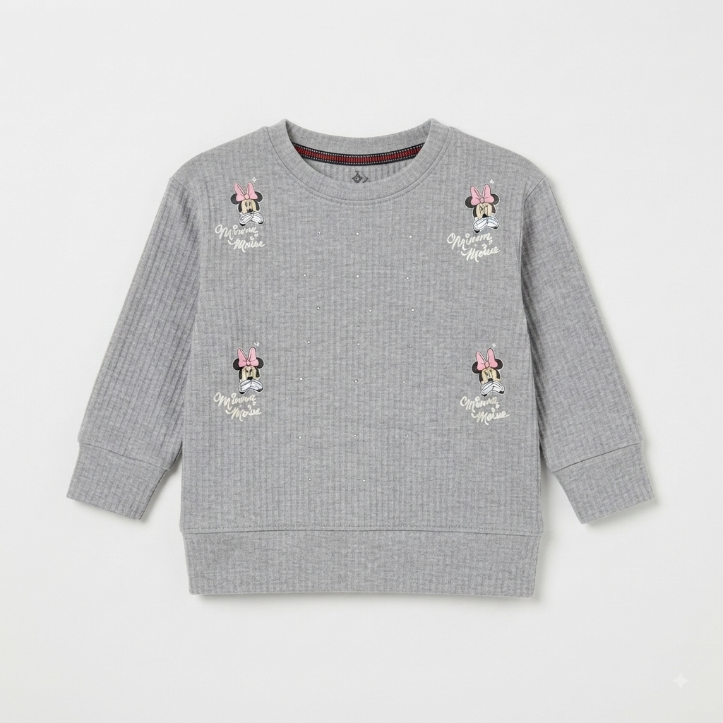 Minnie Minors Girls Grey TShirt