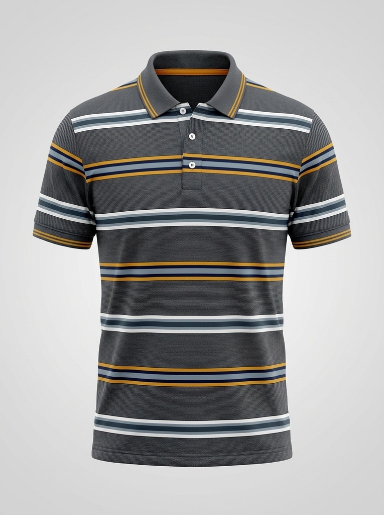 LC Men GreyMustard Polo