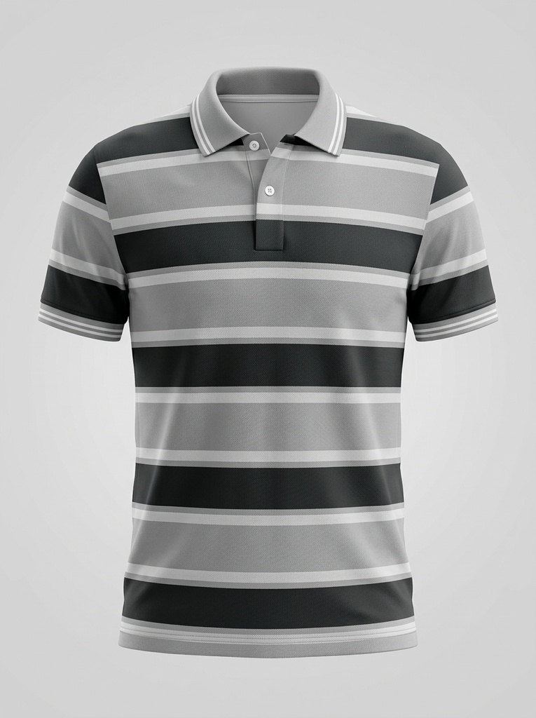 LC Men GreyBlack Polo (S)