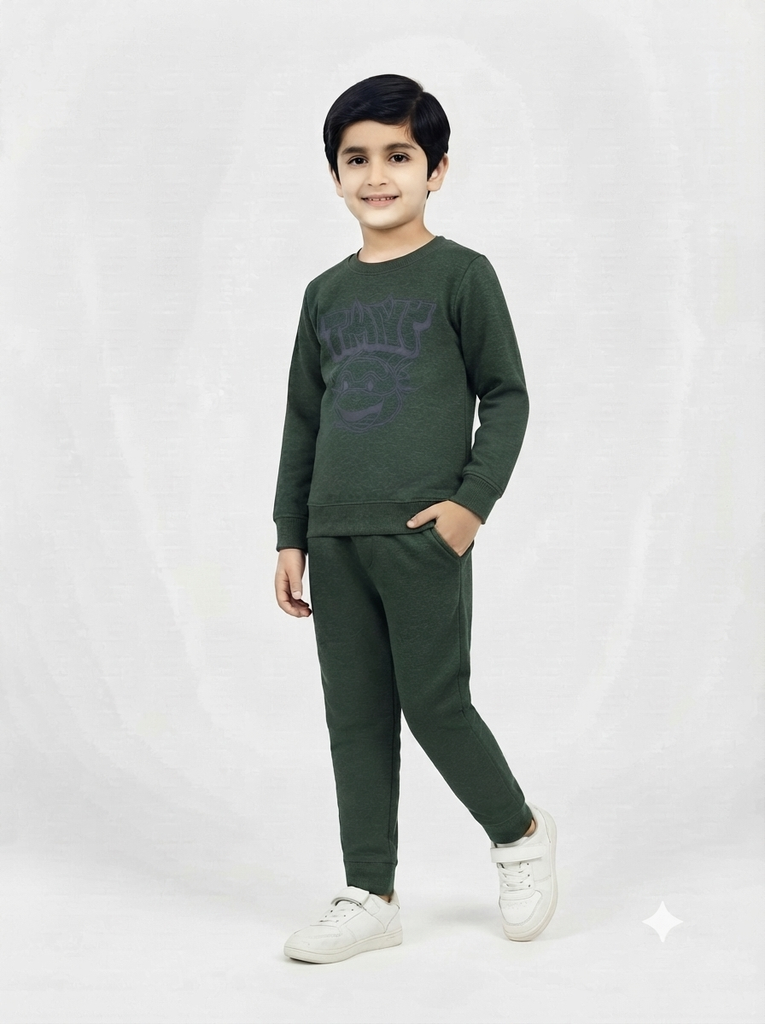 Minnie Tinnie Fleece Olive Co-Ord set (2-3Y)
