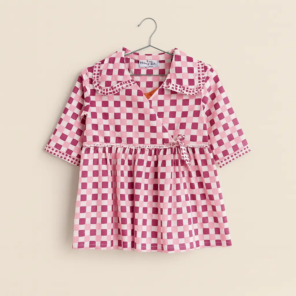 Pink Check Top (2-3Y)