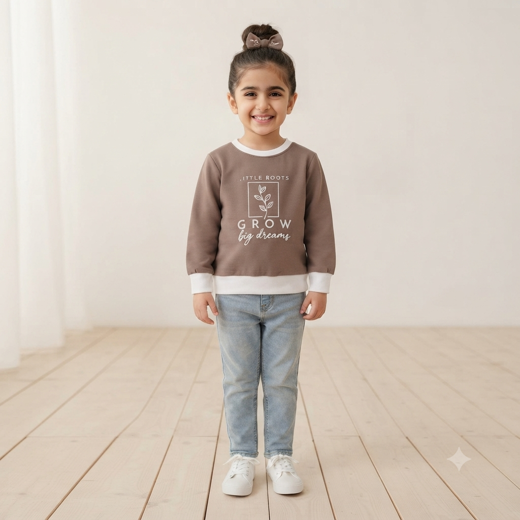 Minnie Minors Girls Brown Sweatshirt (9-12M)