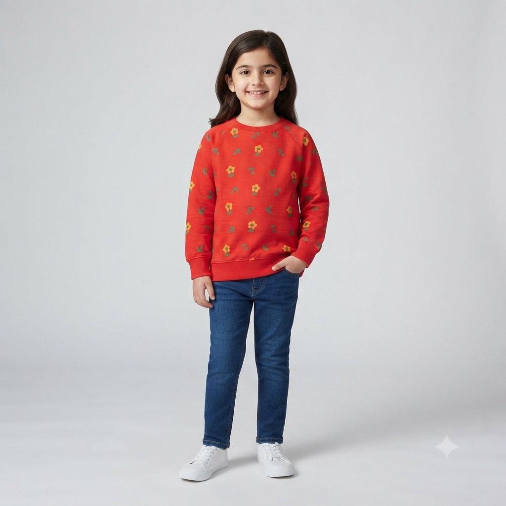Minnie Minors Girls Fleece flower Shirt