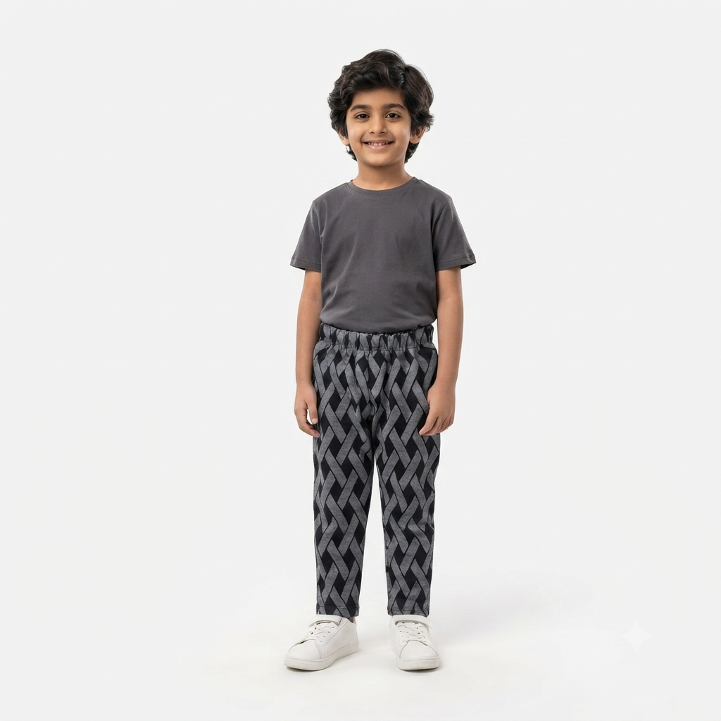 Minne Minors Blackgrey Fleece Trousers