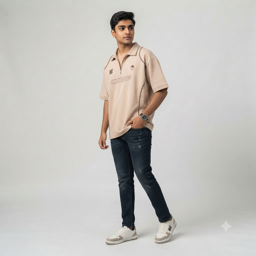 Men Zip Polo Skin (M)