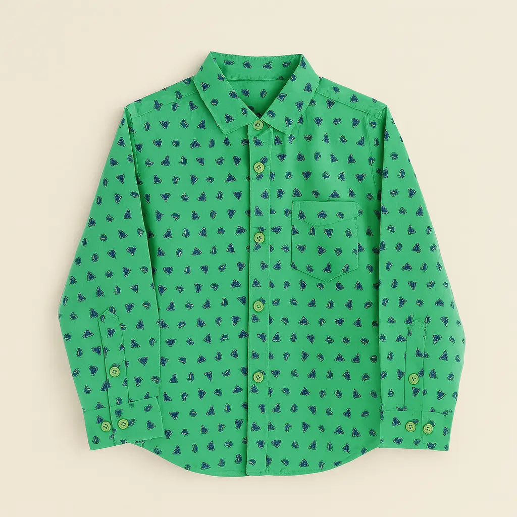 RollOver Green Casual Shirt