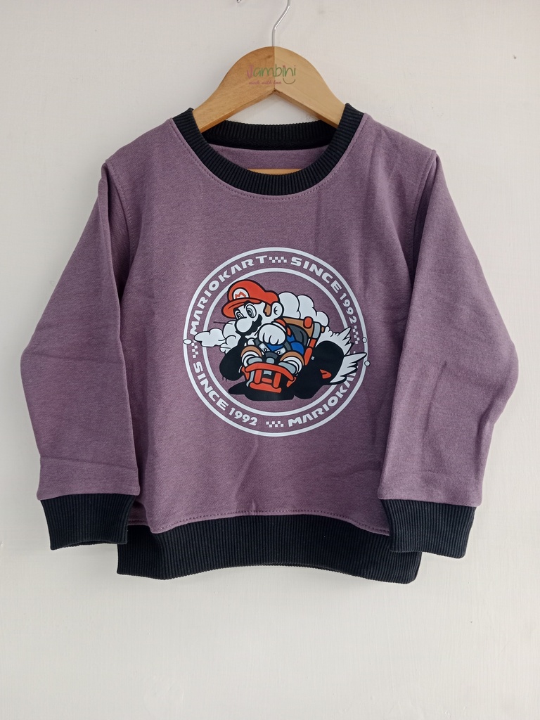 MM Mario Maroon SweatShirt (9-12M)
